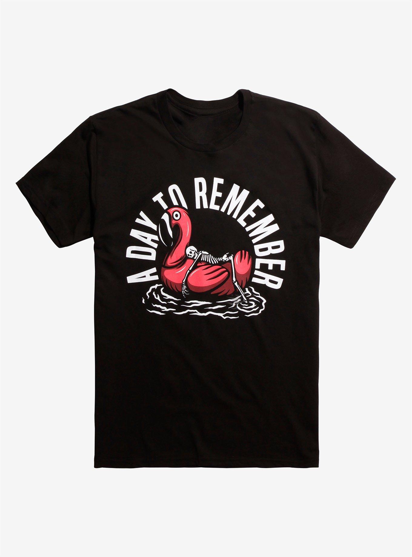 A Day To Remember Flamingo T-Shirt, BLACK, hi-res