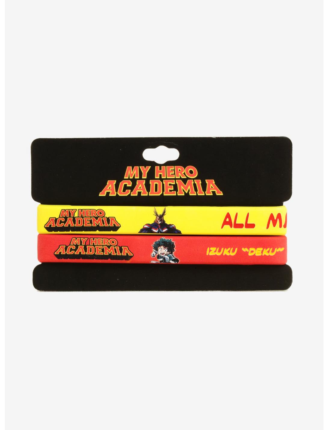My Hero Academia All Might & Deku Rubber Bracelet Set, , hi-res