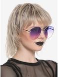 Purple Pink Ombre Aviator Sunglasses, , hi-res