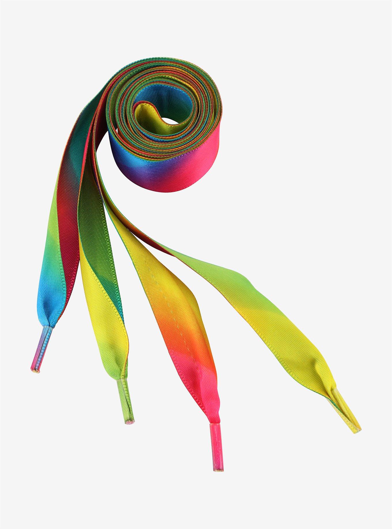 Rainbow Satin Shoelaces, , hi-res
