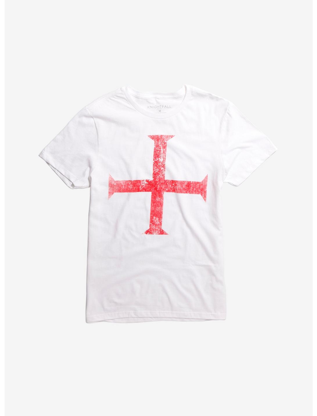 Knightfall Knights Templar T-Shirt, WHITE, hi-res