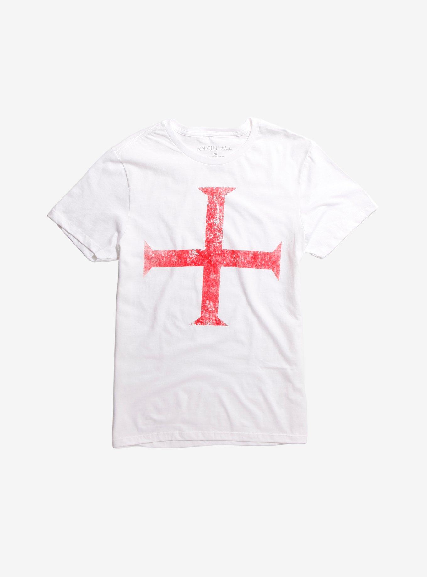 Knightfall Knights Templar T-Shirt, WHITE, hi-res