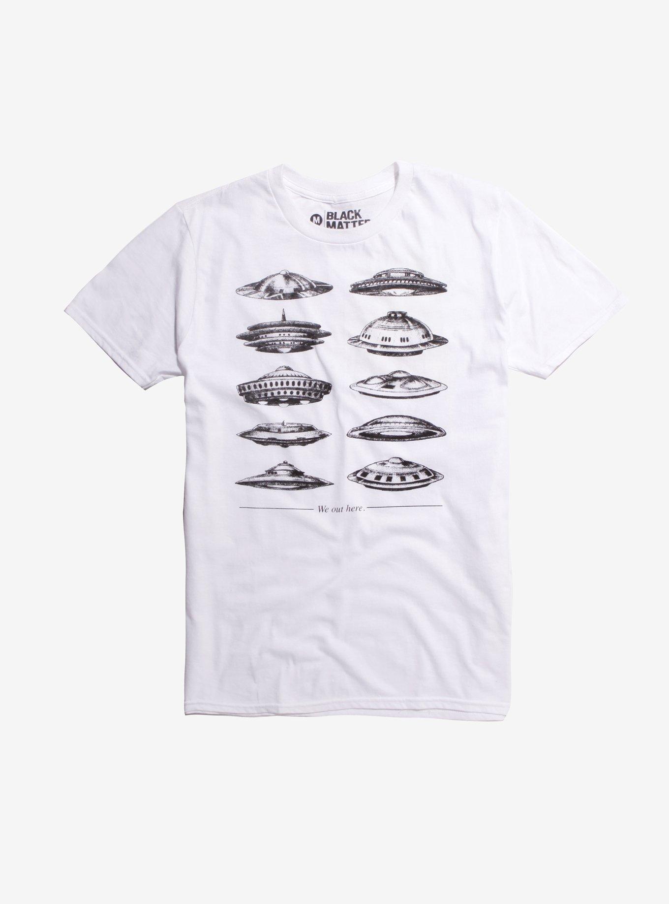 We Out Here UFO T-Shirt Hot Topic Exclusive, WHITE, hi-res
