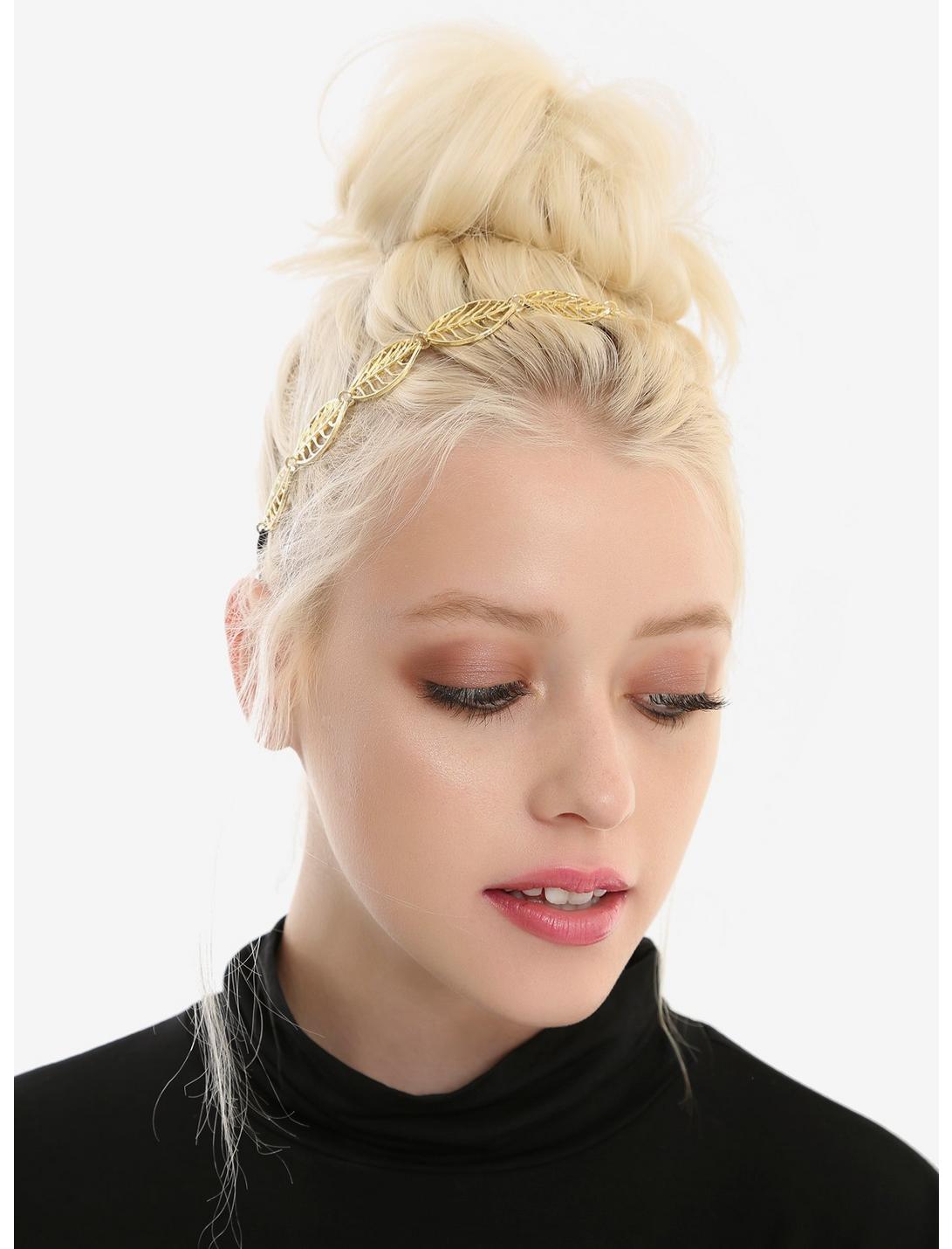 Gold Leaf Stretchy Headband, , hi-res