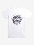 Grayscale Moth Girl T-Shirt, WHITE, hi-res