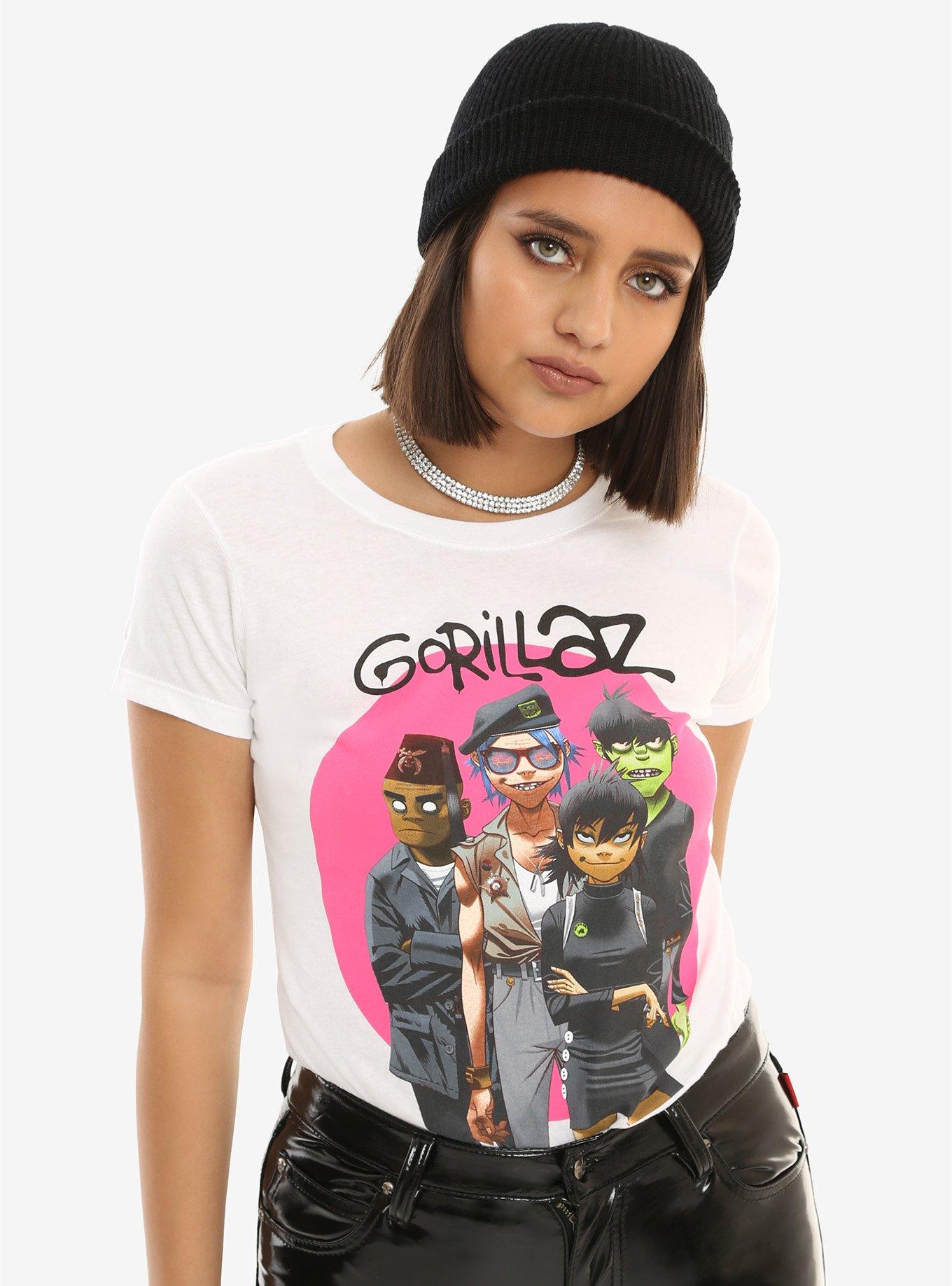 Gorillaz Group Girls T-Shirt, WHITE, hi-res