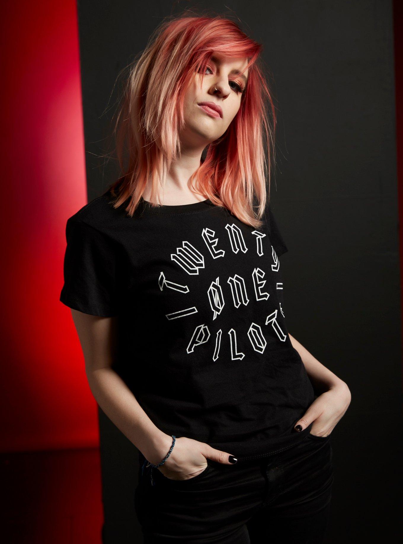 Twenty One Pilots Logo Girls T-Shirt, BLACK, hi-res