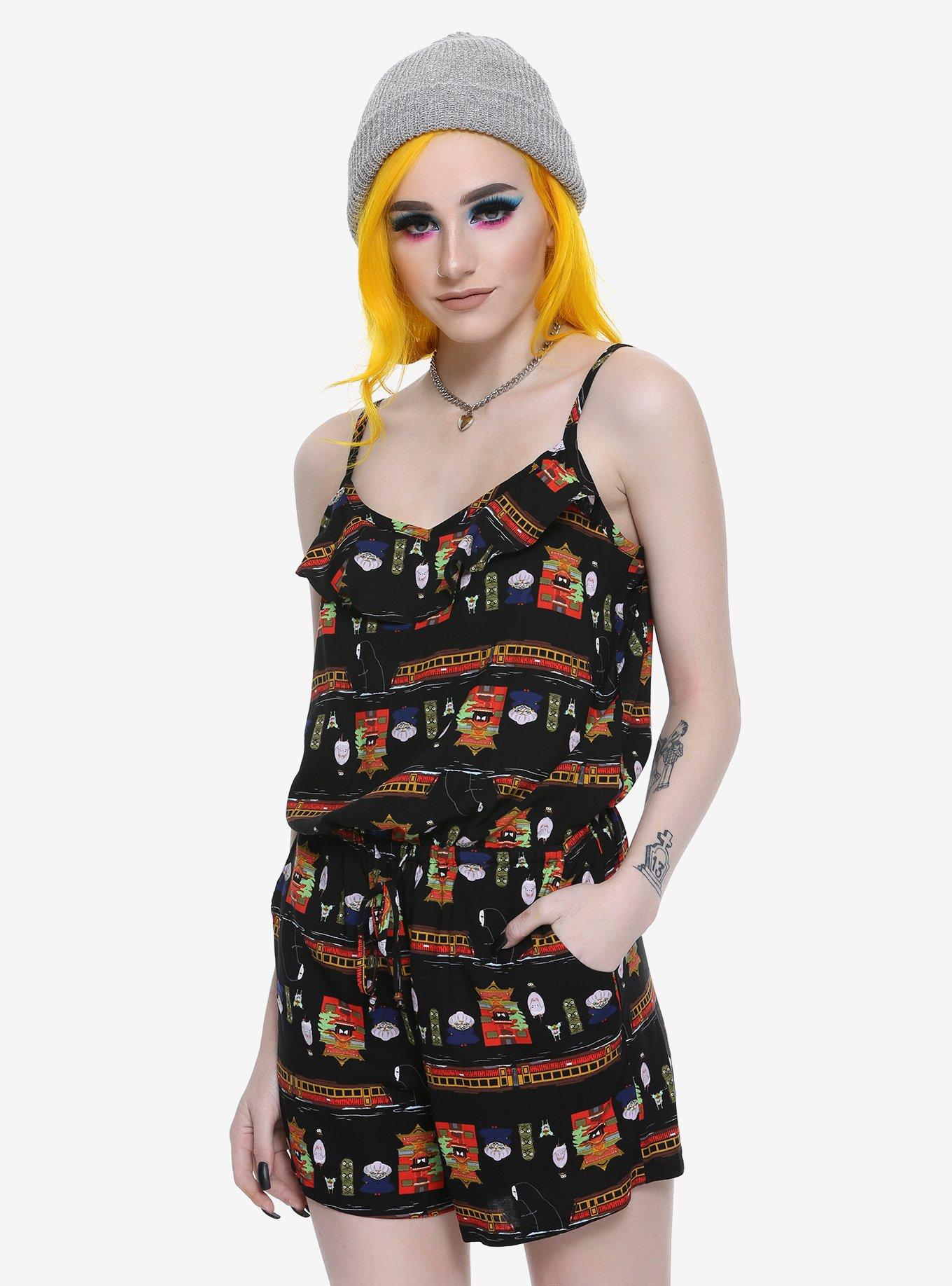 Studio Ghibli Spirited Away Romper, BLACK, hi-res