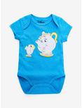 Disney Beauty And The Beast Mrs. Potts And Chip Baby Bodysuit, BLUE, hi-res