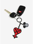Disney Kingdom Hearts Heartless Logo Key Chain, , hi-res