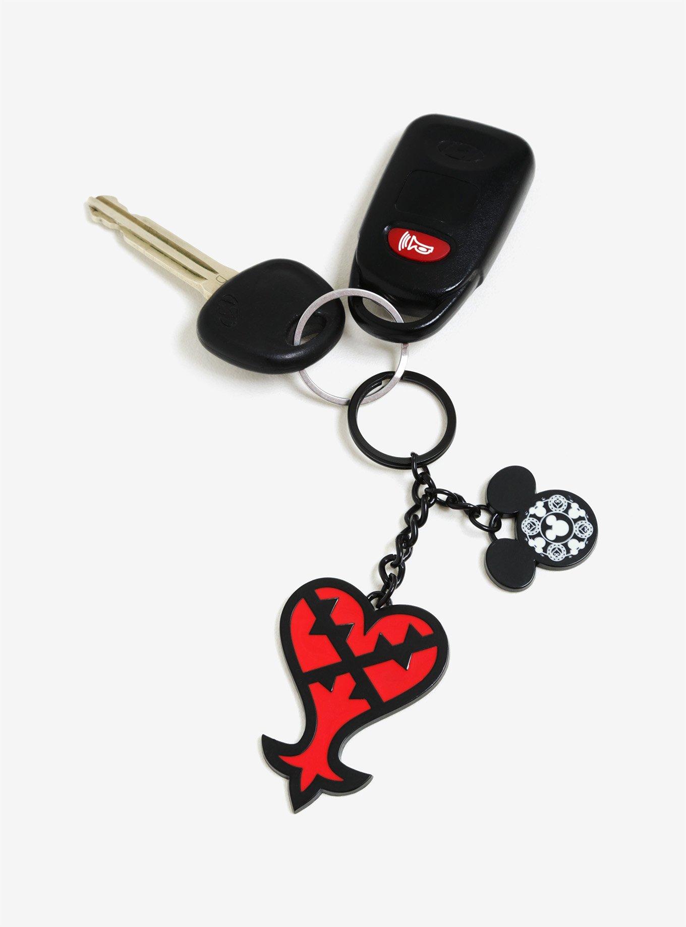 Disney Kingdom Hearts Heartless Logo Key Chain, , hi-res