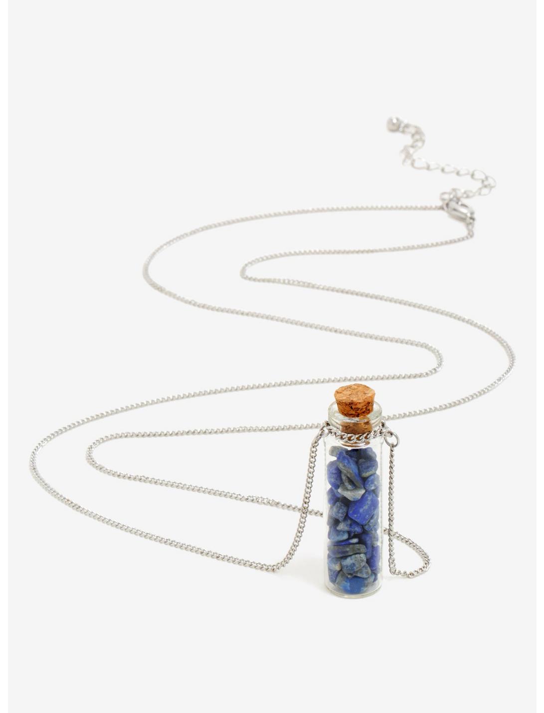 Blue Aventurine Pebble Bottle Necklace - BoxLunch Exclusive, , hi-res