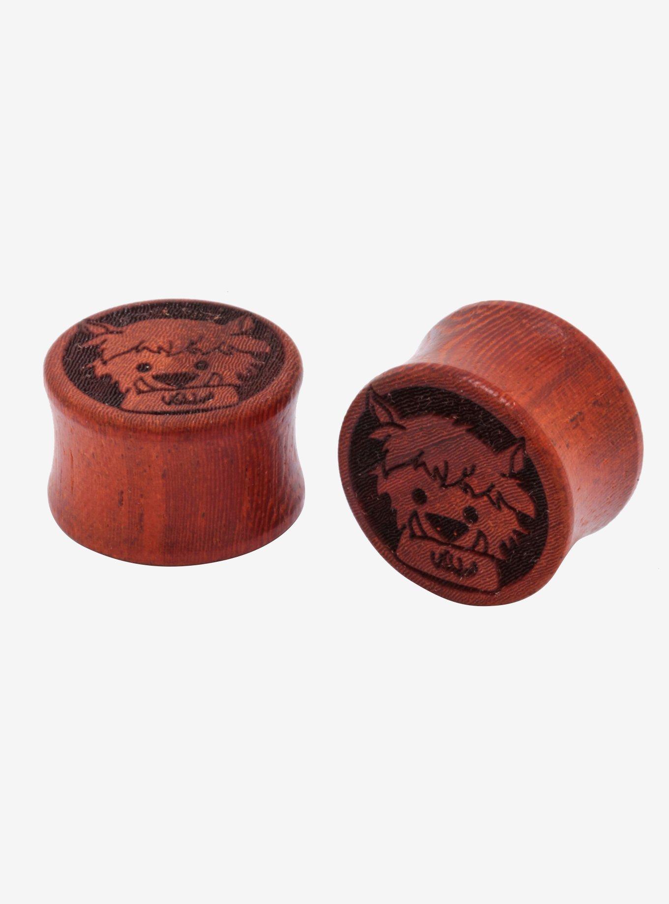 Urban Star Wood Wolfman Plugs, BROWN, hi-res