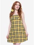 Yellow Plaid Cami Dress, MULTI, hi-res