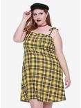 Yellow Plaid Cami Dress Plus Size, MULTI, hi-res
