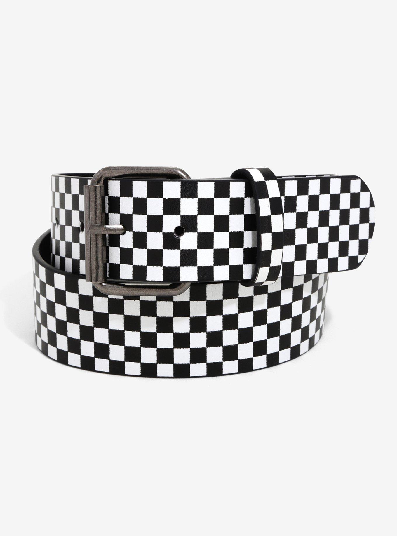 Black & White Checkered Belt | Hot Topic