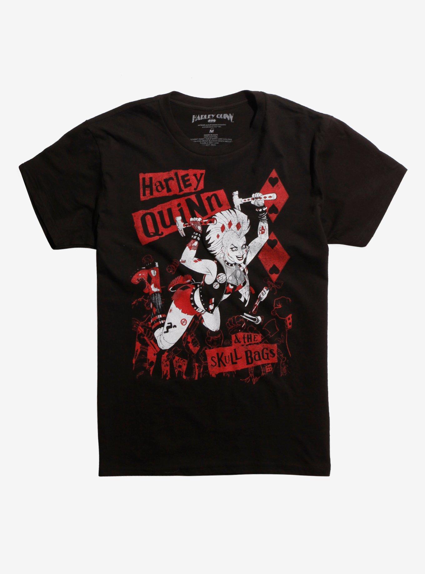 DC Comics Harley Quinn And The Skull Bags Hammers T-Shirt, , hi-res
