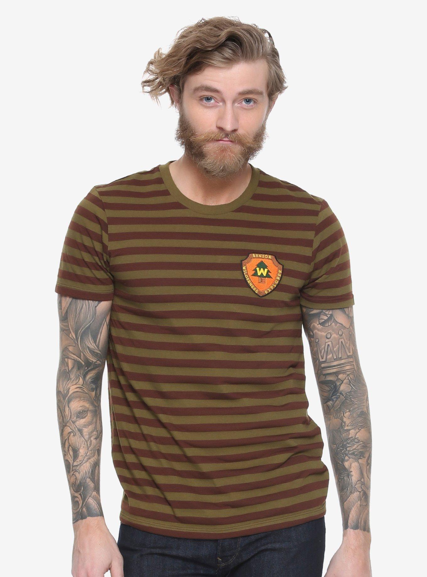 Disney Pixar Up Wilderness Explorer Striped T-Shirt - BoxLunch Exclusive, GREEN, hi-res