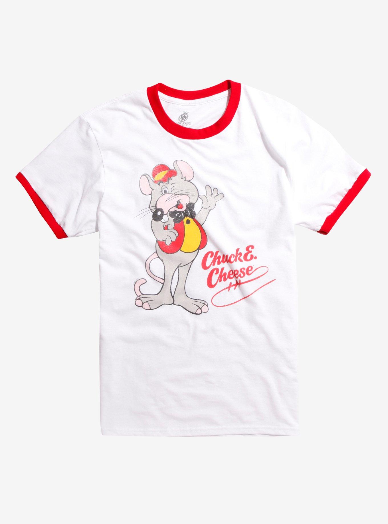 Chuck E. Cheese's Mascot Ringer T-Shirt, WHITE, hi-res