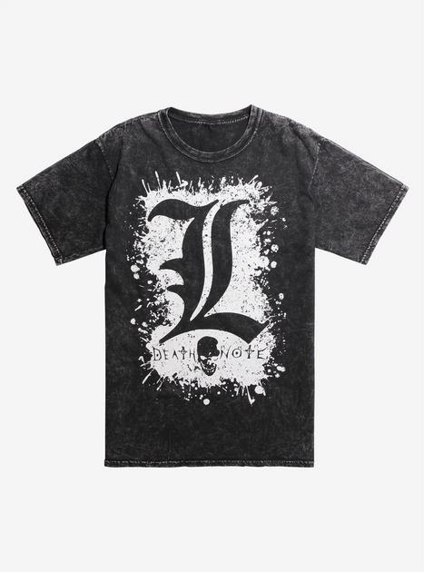Death Note L Logo Mineral Wash T-Shirt | Hot Topic