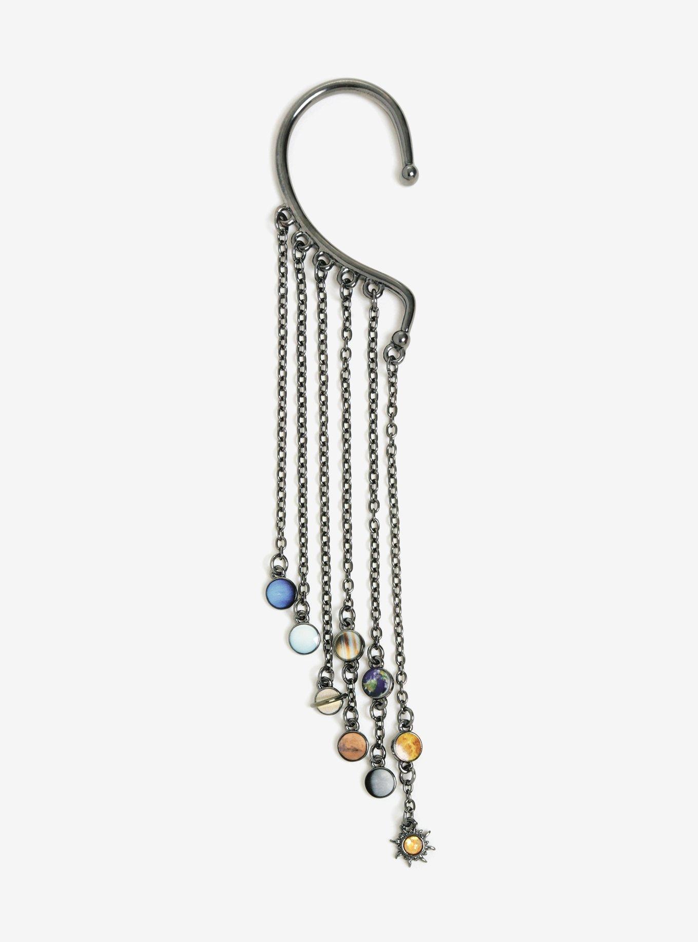 Blackheart Solar System Dangle Ear Cuff, , hi-res