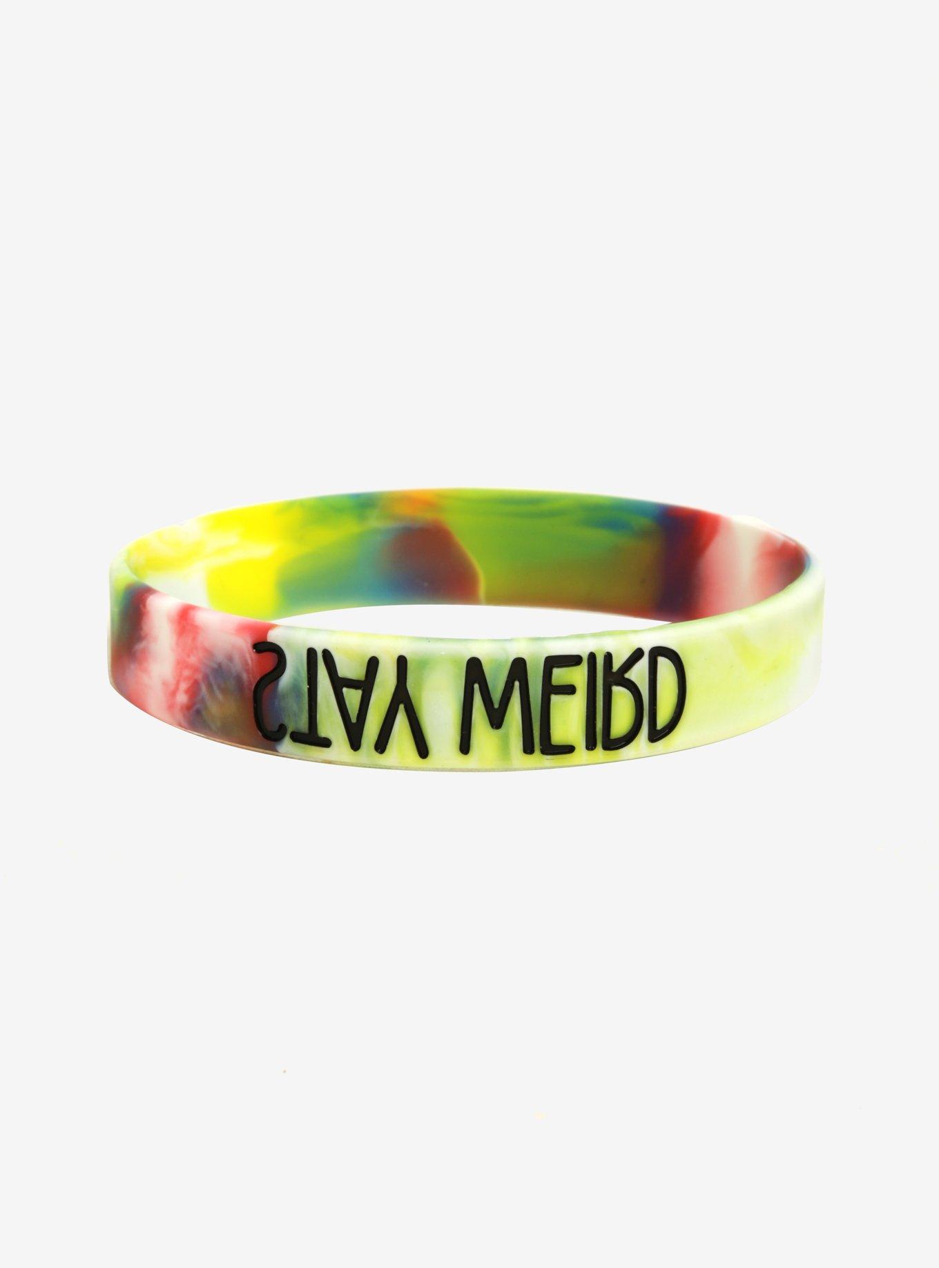 Stay Weird Rubber Bracelet, , hi-res