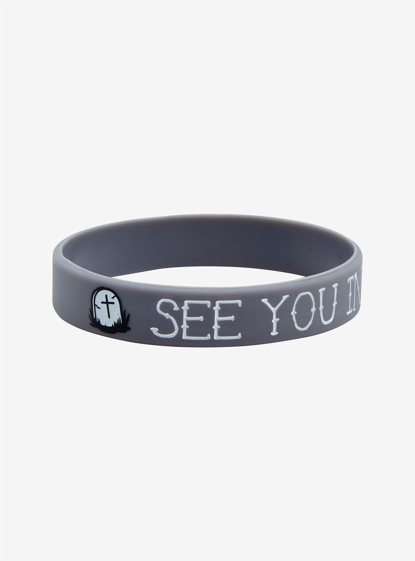 See You In Hell Rubber Bracelet, , hi-res