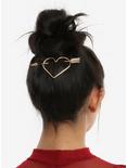 Gold Heart & Arrow Hair Pin, , hi-res