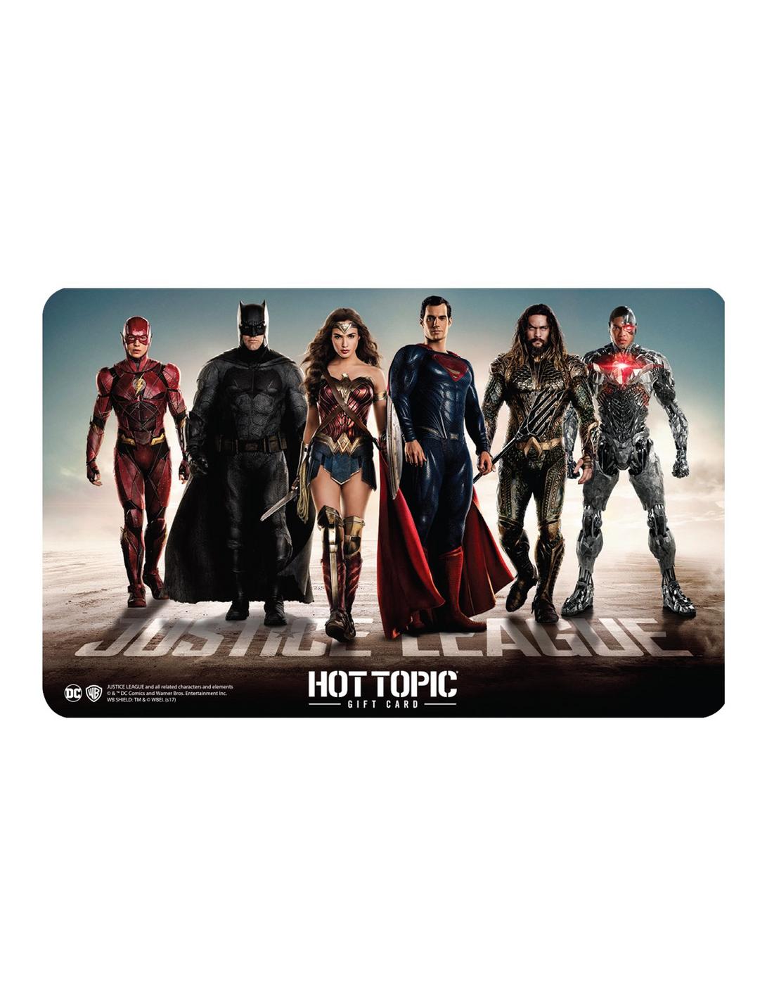 Justice League $75 Gift Card, BLACK, hi-res