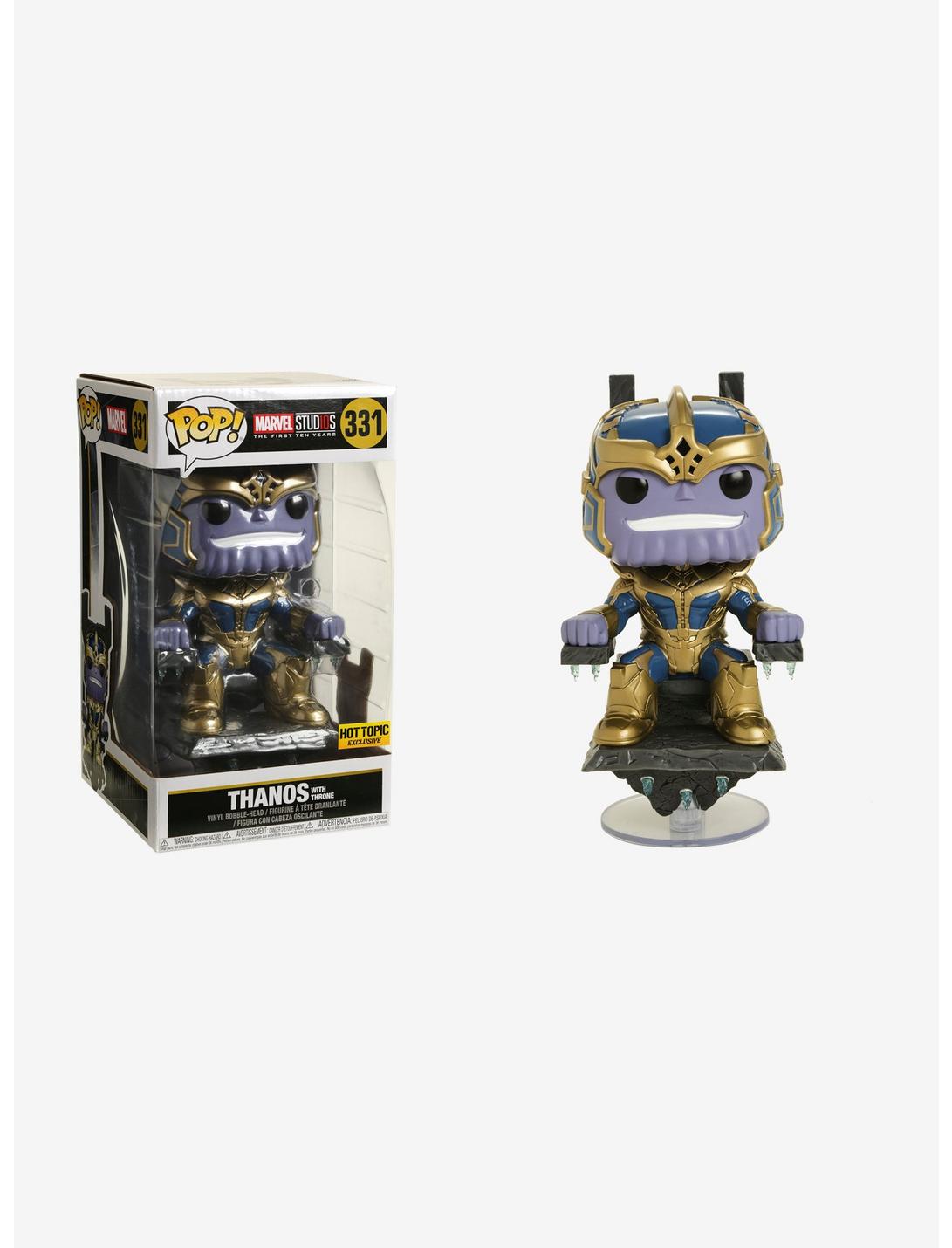 Funko Marvel Studios: The First 10 Years Pop! Thanos (With Throne) Vinyl Bobble-Head Hot Topic Exclusive, , hi-res