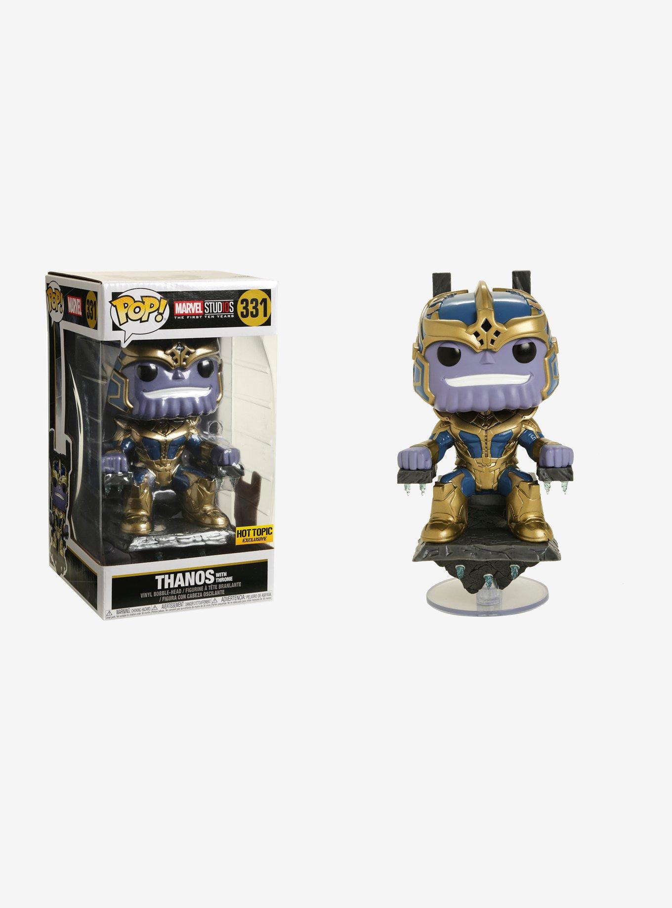Funko Marvel Studios: The First 10 Years Pop! Thanos (With Throne) Vinyl Bobble-Head Hot Topic Exclusive, , hi-res