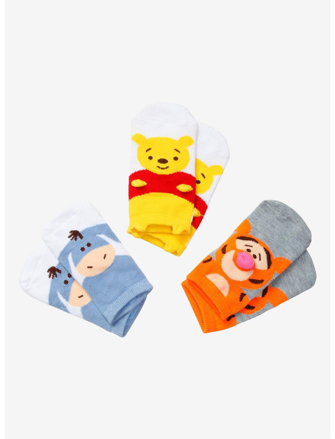 Disney Winnie The Pooh No-Show Toddler Socks 3 Pair - BoxLunch Exclusive, , hi-res