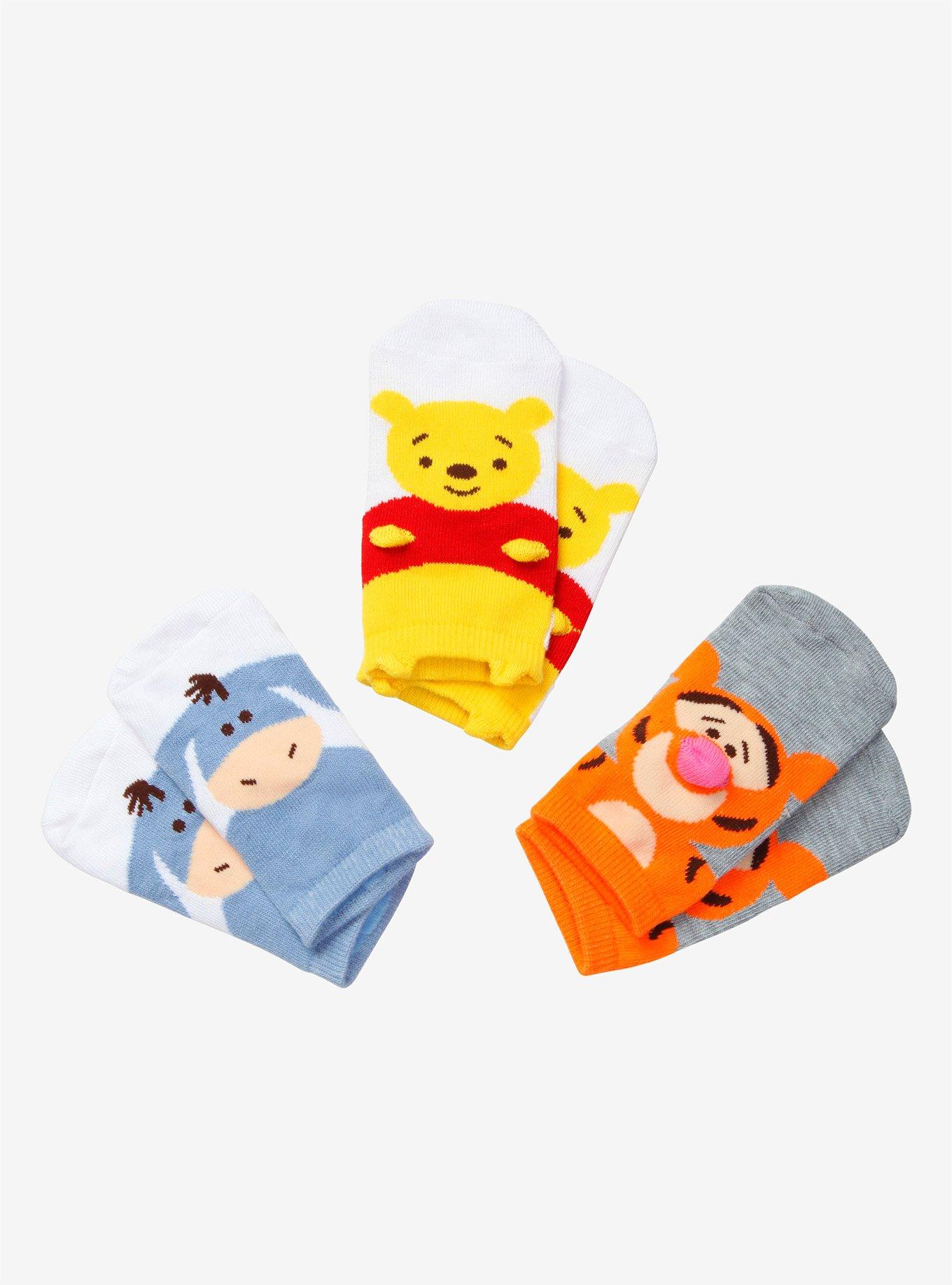 Disney Winnie The Pooh No-Show Toddler Socks 3 Pair - BoxLunch Exclusive, , hi-res