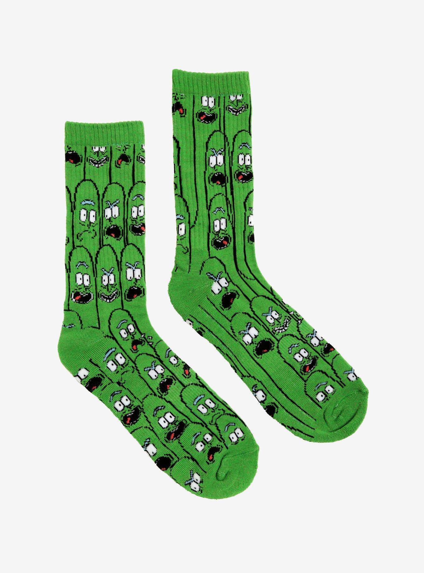 Rick And Morty Pickle Rick Crew Socks, , hi-res