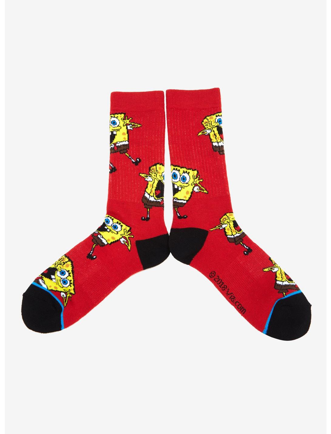 SpongeBob SquarePants Print Crew Socks, , hi-res