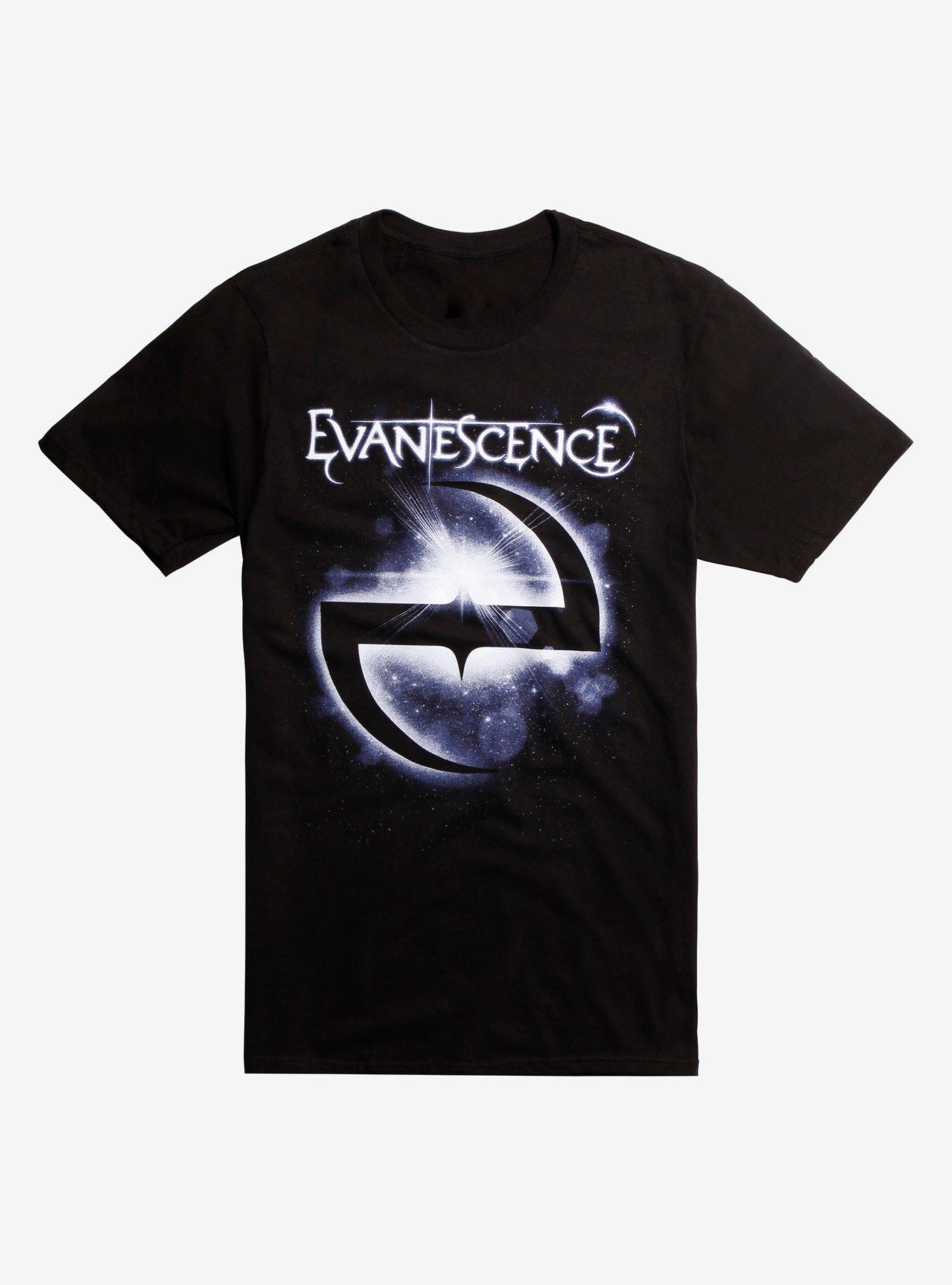 Evanescence Galaxy Logo T-Shirt, BLACK, hi-res