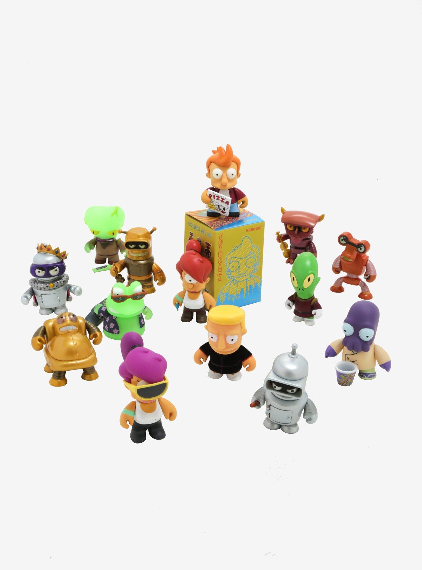 Kidrobot Futurama Universe X Mini Series Roberto 4pcs Set Zapp KIF Calculon 