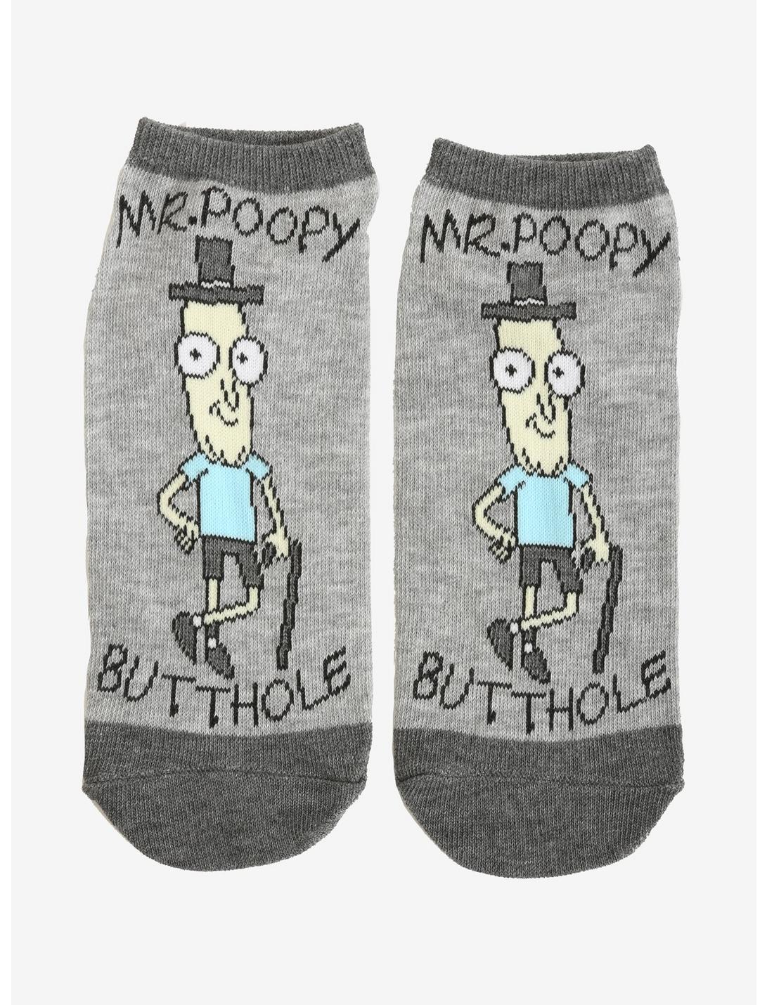 Rick And Morty Mr. Poopy Butthole No-Show Socks, , hi-res