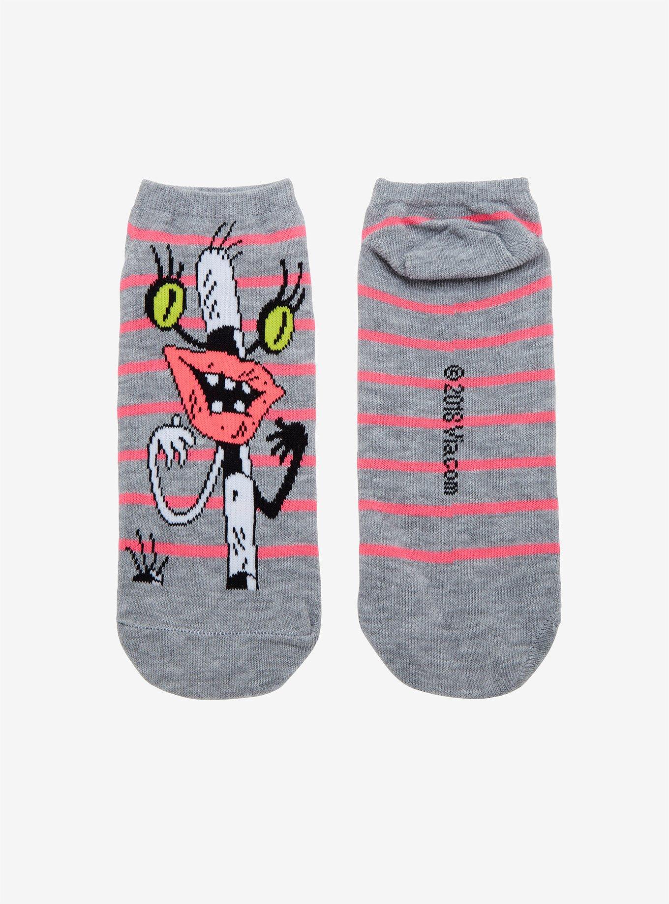 Aaahh!!! Real Monsters Oblina Striped No-Show Socks, , hi-res