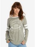 Harry Potter Quidditch Varsity Womens Long Sleeve Tee - BoxLunch Exclusive, GREY, hi-res