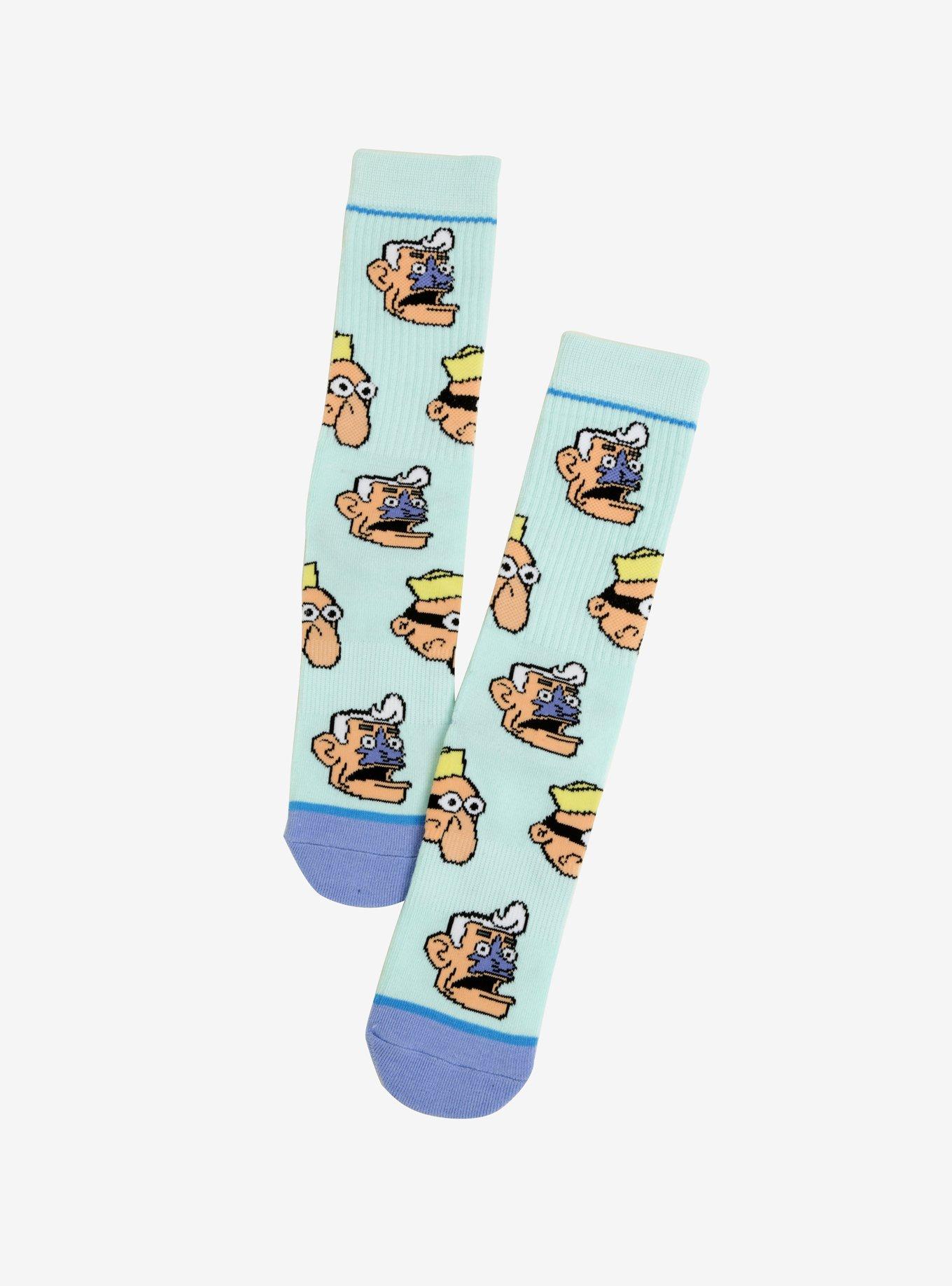 Spongebob SquarePants Mermaid Man & Barnacle Boy Crew Socks, , hi-res
