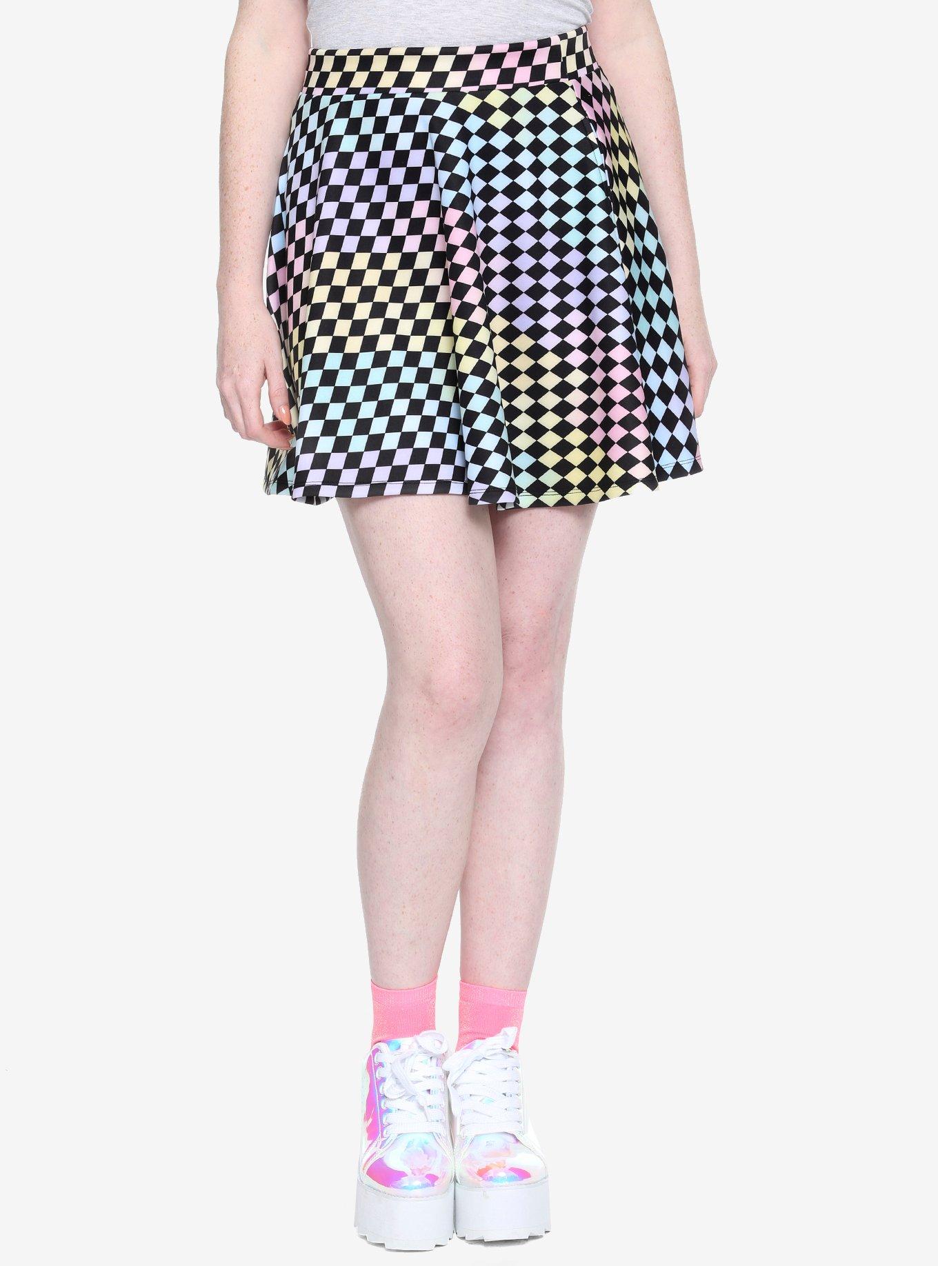 Pastel Checkered Skater Skirt | Hot Topic