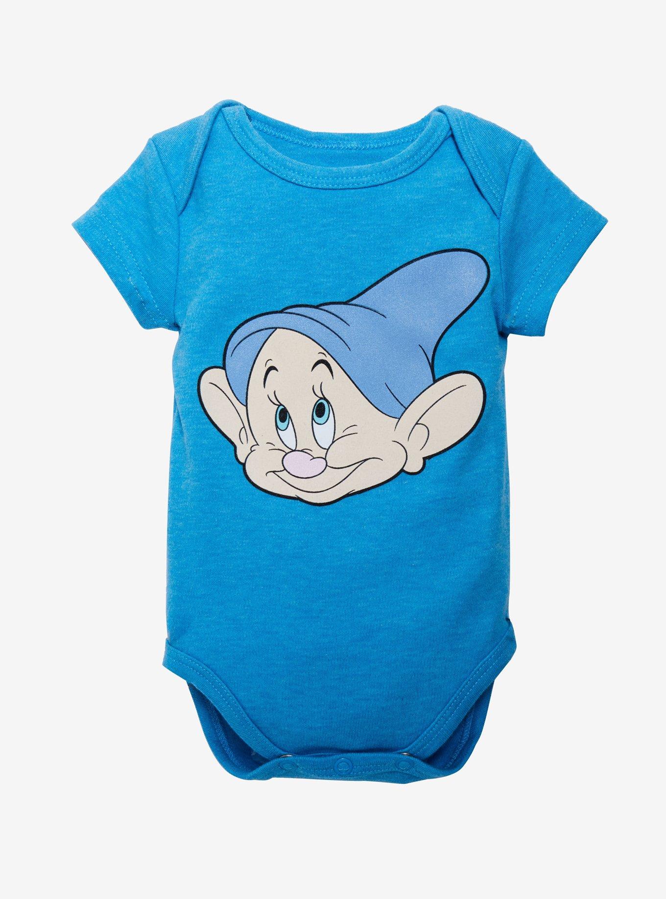 Disney Snow White And The Seven Dwarfs Dopey Baby Bodysuit, BLUE, hi-res