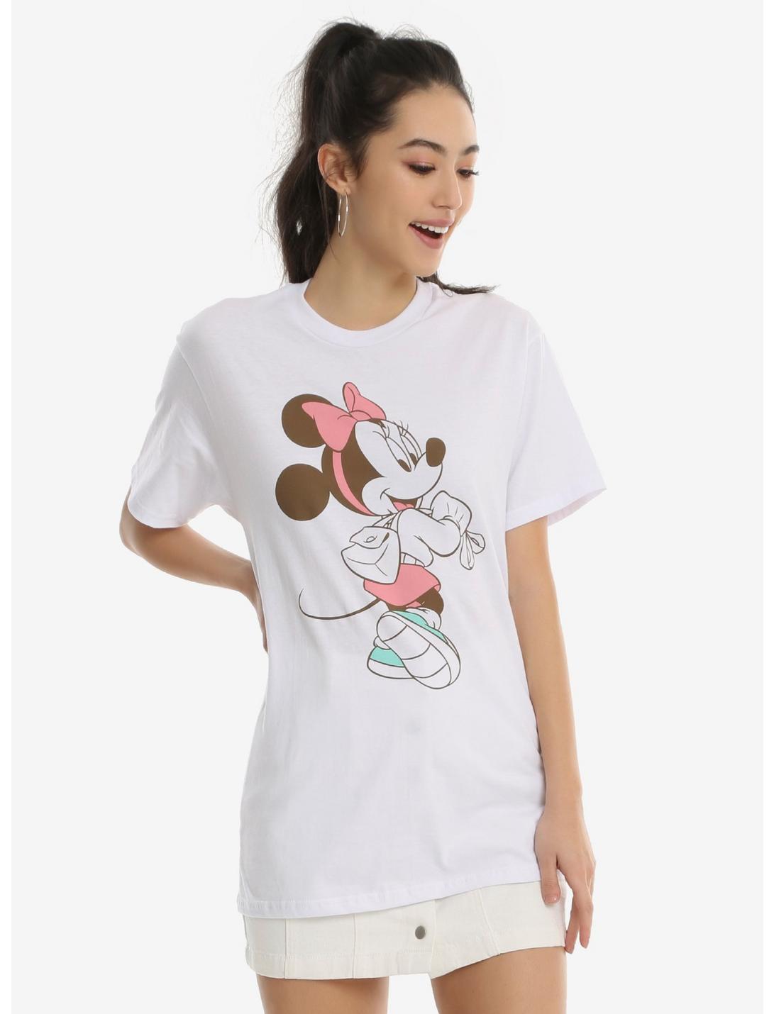 Disney Minnie Mouse Sporty Couples T-Shirt - BoxLunch Exclusive, WHITE, hi-res