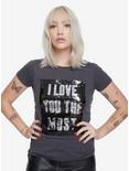 Reversible Sequins Love Girls T-Shirt, GREY, hi-res