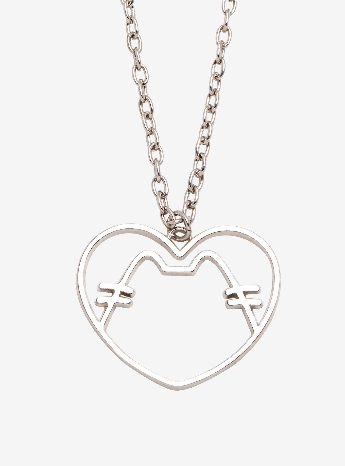 Pusheen Heart Pendant Necklace, , hi-res