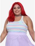 Disney The Little Mermaid Ariel Striped Girls Tank Top Plus Size, MULTICOLOR, hi-res