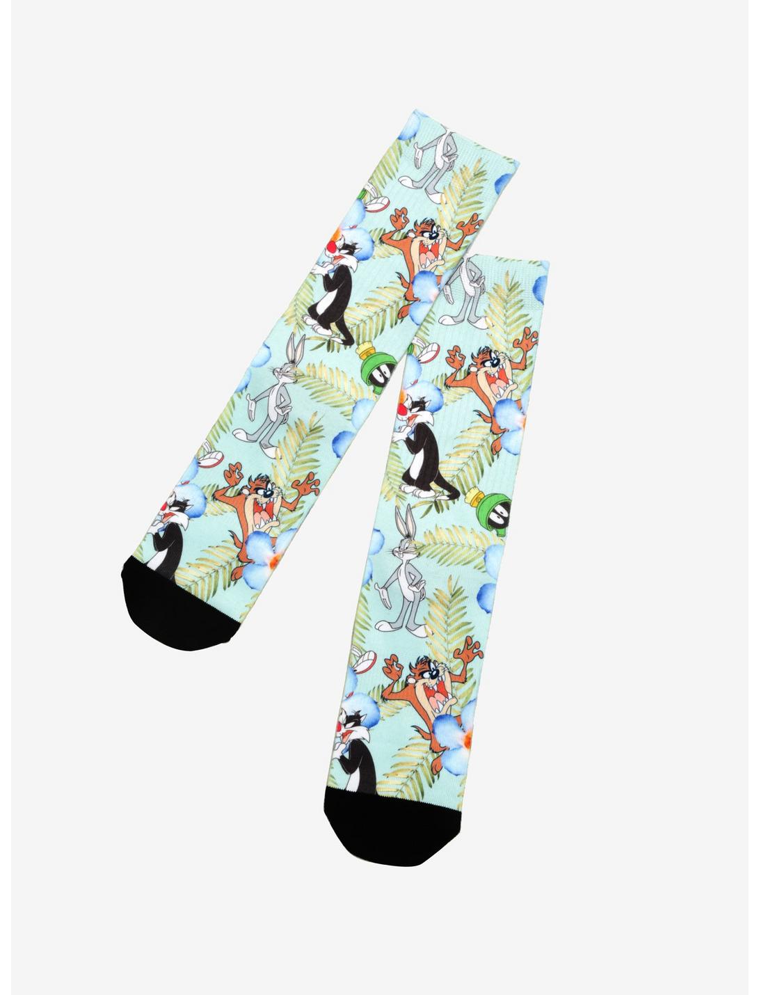 Looney Tunes Hawaiian Print Crew Socks, , hi-res