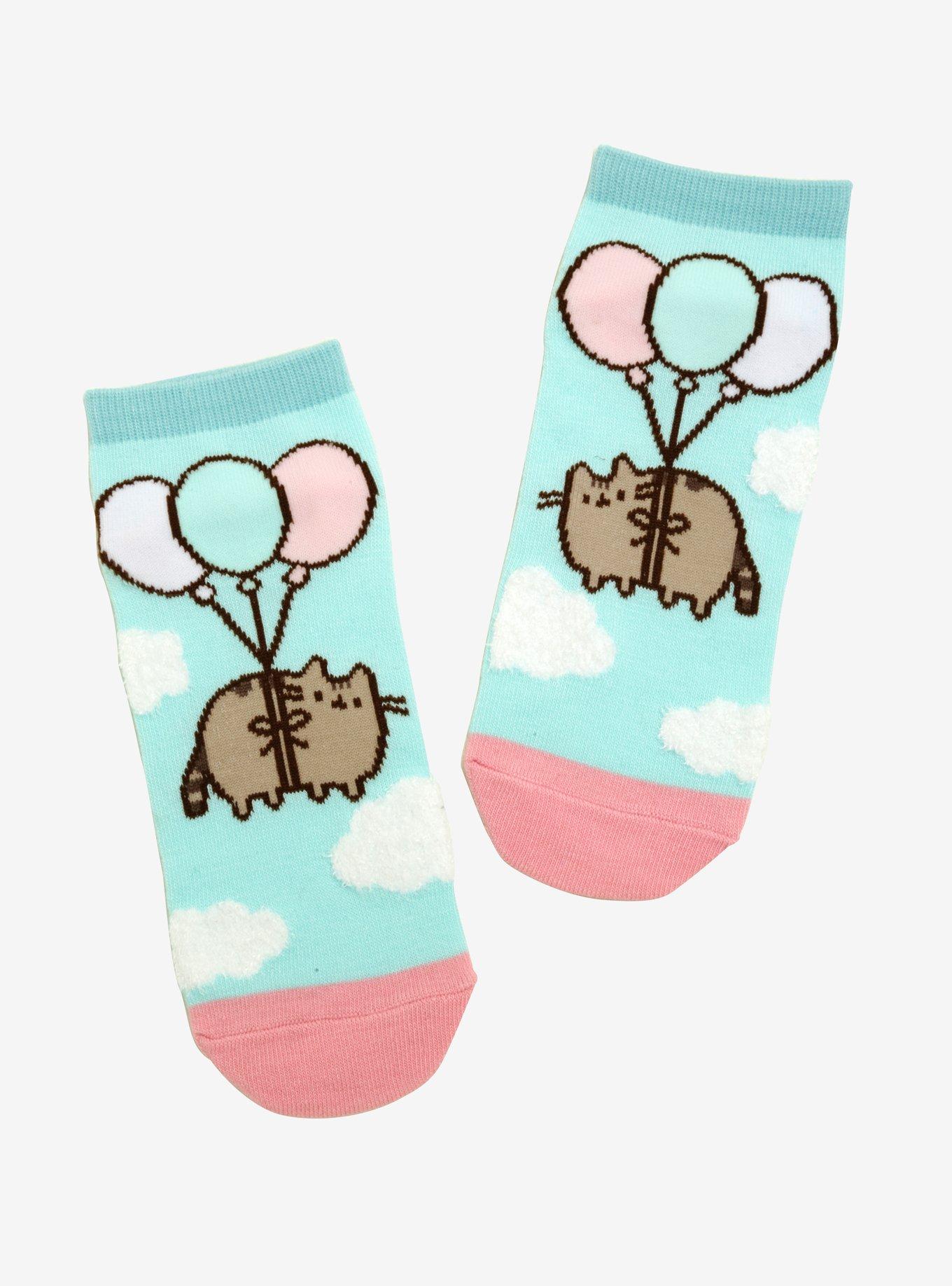 Pusheen Balloons No-Show Socks, , hi-res