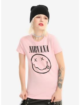 Nirvana Pink Smile Girls T-Shirt, , hi-res